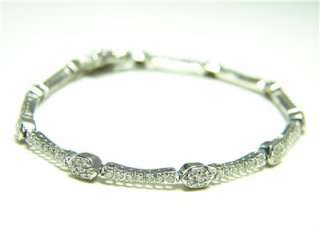 1CT DIAMOND 18K WHITE GOLD BRACELET  