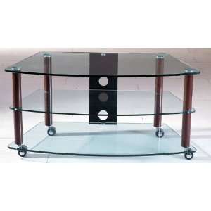  TransDeco Clear Glass TV Stand / Cart