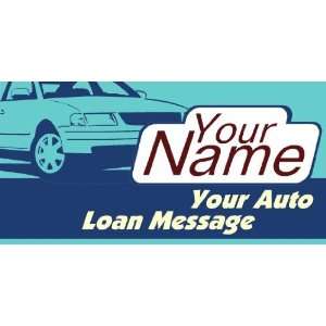  3x6 Vinyl Banner   Bank Generic With Auto Loans 