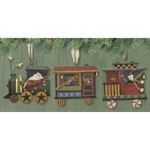  Williraye Studio Train Ornament Set of 3