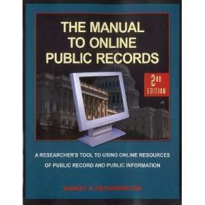  The Manual to Online Public Records The Researchers Tool to Online 