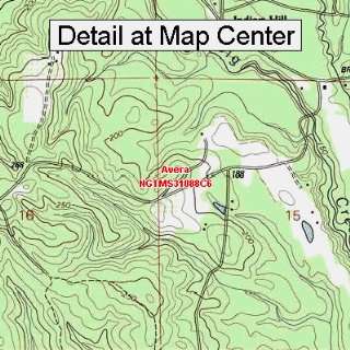   Topographic Quadrangle Map   Avera, Mississippi (Folded/Waterproof