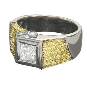  1.87 ct White and Canary Diamond Ring Jewelry