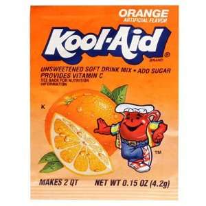 Kool Aid Orange Unsweetened Soft Drink Mix Packets, 48 ct, 12 pk 