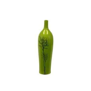  Urban Trends Green Frank Ceramic Vase in Fall Season Tree 