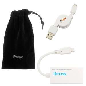  iKross Micro USB Male to HDMI Female MHL Adapter + Micro USB 