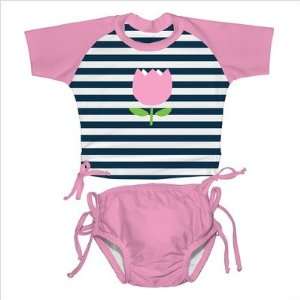  Tie Rashguard in Tulips (2 Piece) Baby