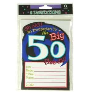  OH NO THE BIG 50 PARTY INVITATIONS PKG OF 8 Health 