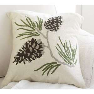  Pinecone Crewel Pillow Cover (18X18)