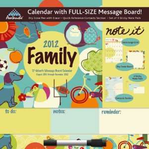    Family 2012 Note it Message Board Calendar