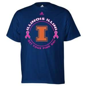 Illinois Fighting Illini adidas Navy Breast Cancer Awareness Live Pink 