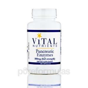  Vital Nutrients Pancreatic Enzymes (full strength) 500 mg 
