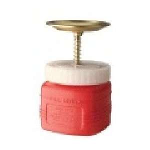  Justrite 1 QT PLastic Plunger CAN N/M W/BRASS Quick Ship 