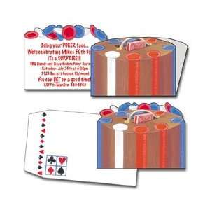  NRN POKER Invitation   6 x 8   10 Flatcards & 10 envelopes 