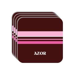 Personal Name Gift   AZOR Set of 4 Mini Mousepad Coasters (pink 