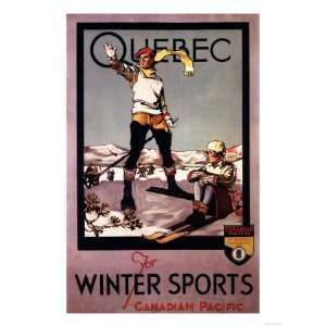 Quebec, Canada   Canadian Pacific Railroad Promotional Poster Premium 