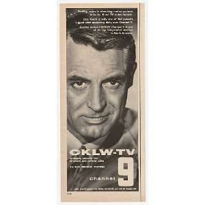  1961 Cary Grant CKLW TV Channel 9 Print Ad (Memorabilia 