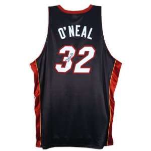 Shaquille ONeal Miami Heat Autographed Black Jersey  