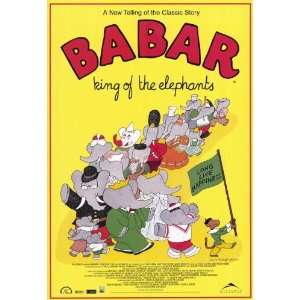  Babar King of the Elephants (1999) 27 x 40 Movie Poster 