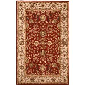 Jubilee Collection Red and Ivory Floral Hand Tufted Wool Area Rug 9.00 