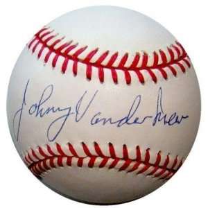 Johnny Vander Meer SIGNED Autographed Official NL Baseball REDS MINT 
