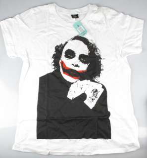 Womens Joker T Shirt 1X 2X DC Batman White Serious TEE  