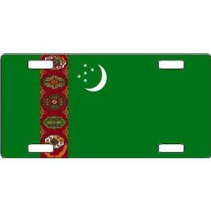  Turkmenistan Flag Vanity License Plate 