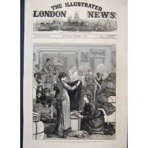  1876 Ladies Collecting Supplies Turkish Destitute Print 