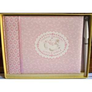   CR Gibson Baby Shower Keepsake and Guest Book, Heaven Sent Girl Baby