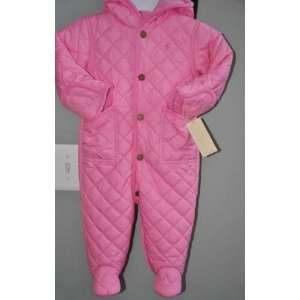  Ralph Lauren Pink Quilted Snowsuit Size 3 Months Baby