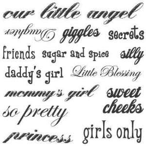  Clear Stamps 14/Set Girl Talk Phrases