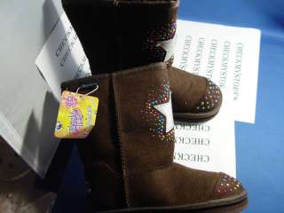 nib SKECHERS TWINKLE TOES STAR BLOSSOMLIGHT UP BOOTS  