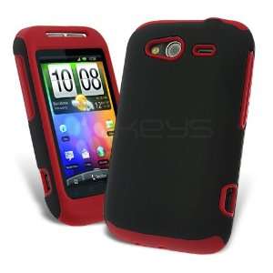  Celicious Red Hybrid Silicone Combo Case for HTC Wildfire 