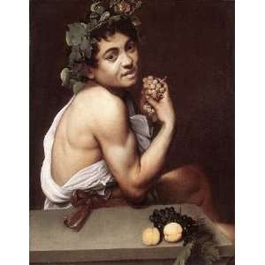   Inch, painting name Sick Bacchus, By Caravaggio 