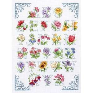  Floral Alphabet   Cross Stitch Kit Arts, Crafts & Sewing