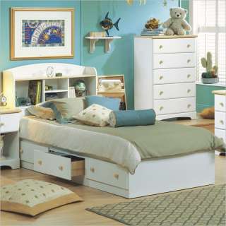 South Shore Newbury Twin Storage Frame Only White Bed 066311016505 