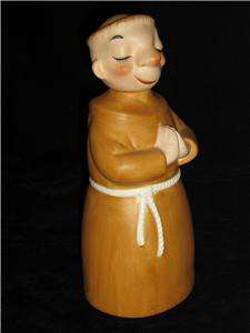 Vintage LEFTON Figural Monk Decanter & Mug Shot Set  