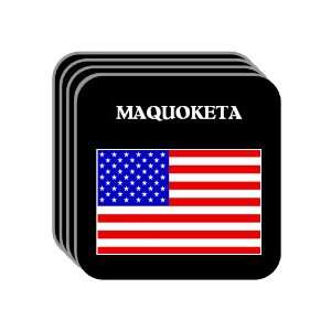  US Flag   Maquoketa, Iowa (IA) Set of 4 Mini Mousepad 