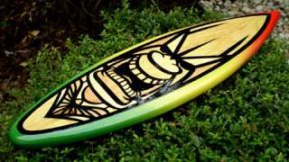 Rasta Tiki Kane Surfboard Wall Art Beach Tropical Decor  