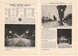 1927 GE General Electric Street Lighting 4 Page Ad  