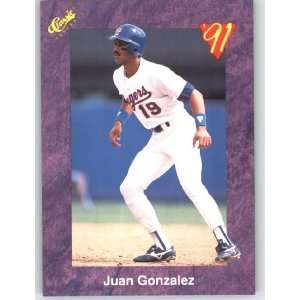  Classic Game (Purple) Trivia Game Card # 122 Juan Gonzalez   Texas 