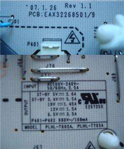 Repair Kit, LG 32LC56, LCD TV, Capacitors 729440902339  