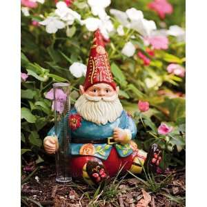  GNOME Garden Statue Rain Gauge Resin Colorful Everything 