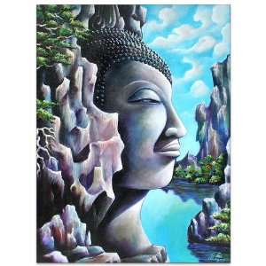  Buddha On The Hill~Bali Repro Paintings~Unique New Art 