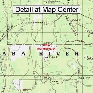  USGS Topographic Quadrangle Map   Diffin, Michigan (Folded 