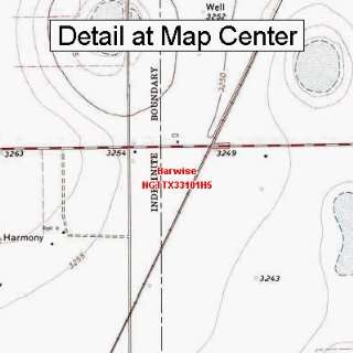  USGS Topographic Quadrangle Map   Barwise, Texas (Folded 