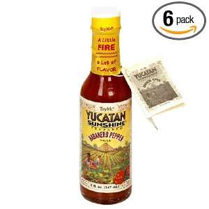 Try Me Yucatan Sunshine Habanero Pepper Sauce, 5 Ounce Bottles (Pack 