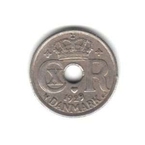  1929 N Denmark 10 Ore Coin KM#822.2 