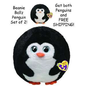  Ty Beanie Ballz Avalanche Penguin 2 Pack Toys & Games