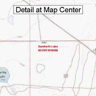  USGS Topographic Quadrangle Map   Bamforth Lake, Wyoming 